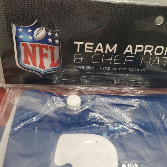 Indianapolis Colts Team Apron and Chef Hat Set Adult One Size Gift Dad NFL - Picture 6 of 7